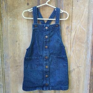 Vintage Denim Jumper Bib Overall  Dress